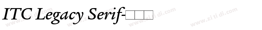 ITC Legacy Serif字体转换